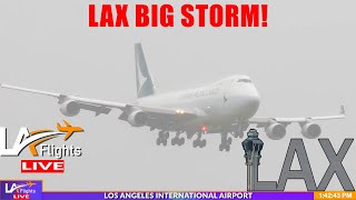 🔴LIVE BIG LAX STORM! | LAX LIVE | LAX Plane Spotting
