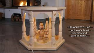 Tisch für Weihnachtspyramide Erzgebirge ! Pyramidentisch  elektrisch beleuchtet ! Pyramidensockel !