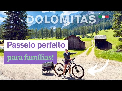 Passeio de bicicleta nas DOLOMITAS perfeito para fazer em família!
