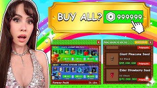 BUYING EVERYTHING POSSIBLE IN GROW A GARDEN... Roblox
