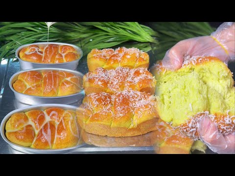 CÁCH LÀM BÁNH MÌ LÁ DỨA NGON #kenhcuamy #banhmi #food 