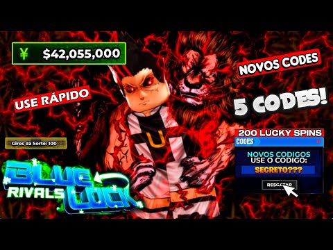 CORRE!! 5 NOVOS CÓDIGO NO BLUE LOCK RIVALS +TODOS CODIGOS DO BLUE LOCK RIVALS BAROU UPDATE