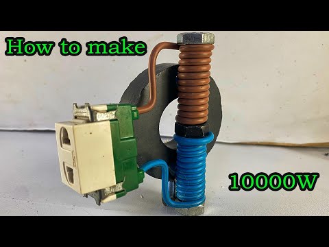Powerful 10000W free electricity energy self running using by pvc copper wire & bolts #engineering