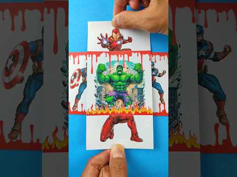 Spiderman and Marvel Heroes Paper Folding Transformation Art  #spiderman #marvel #transformation