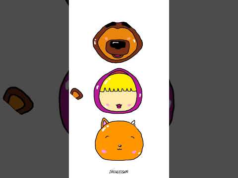 Masha and the Bear Puzzle Challenge Skeleton Game !! Masha Ultrafunk #shorts #art #masha