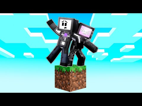 Tv Woman y Titan Tv Man en UN BLOQUE en Minecraft