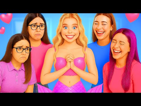 👑 Reine des Sirènes VS Dark E-Girl ! Mon Relooking de l’Année à l’École ! 💥🌊