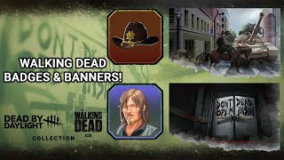 HOW TO GET THE WALKING DEAD PROFILE BADGES & BANNERS IN DEAD BY DAYLIGHT!