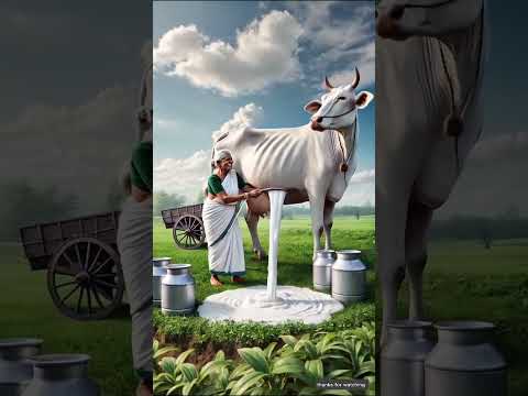 Grandma's cow gave a lot of milk । #shortvideo #english