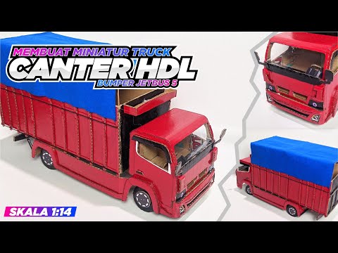 MEMBUAT MINIATUR TRUCK CANTER HDL SIMPLE MBOIS || BUMPER JETBUS 5