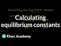 Equilibrium Constants and Calculations