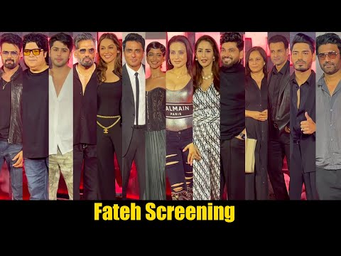 Sonu Sood, Ameesha Patel, Digvijay Singh Rathee, Shiv Thakare & More At Fateh Movie Screening