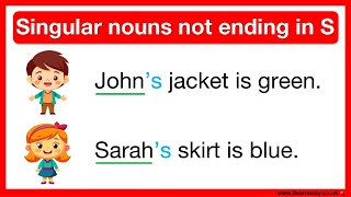 Apostrophe rules 🤔 | Singular nouns not ending in S | Apostrophe to show possession with examples