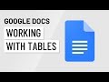 Table Management in Google Docs