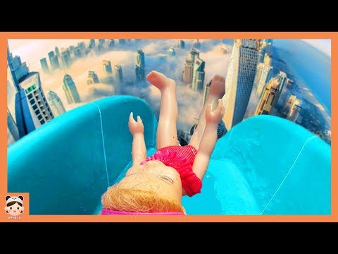 변신 캠핑카 일상 아기 인형 어린이 수영장 슬라이드 미끄럼틀 장난감 놀이 PINK CAMPING CAR DOLL TOYS PLAY Song Nursery Rhymes | 보라미TV