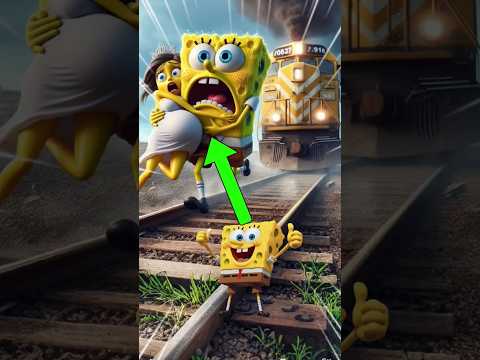 Spongebob's team Saves his pregnant wife from the train #spongebob #pregnancy #marriage