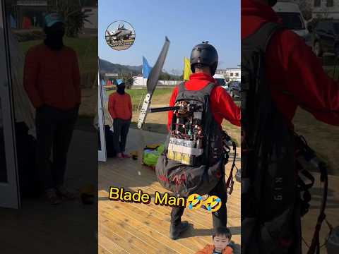 That's so called blade man😂😂 #rcmodel #rc #paragliding #parachute #aircraft #avation #droneman