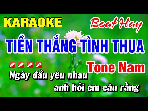 Karaoke Tiền Thắng Tình Thua Tone Nam Nhạc Sống Âm Thanh Đẳng Cấp | Hoài Phong Organ