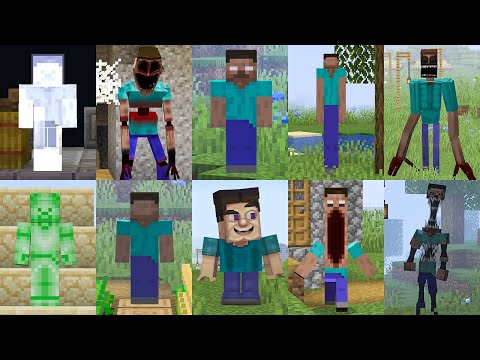 ВСЕ ВИДЫ СТРАШНЫХ СТИВОВ В МАЙНКРАФТ ! МОД STEVE HORROR MOD MINECRAFT
