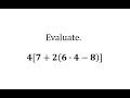 Order of Operations and Parentheses