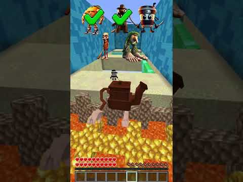 Italian Brainrot Mobs vs Obstacle Trap Course 2! #minecraft #brainrot #italianbrainrot