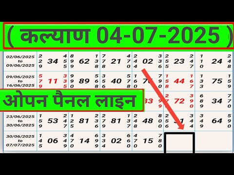 शुक्रवार कल्याण टेबल ट्रिक एक्सप्लेन 04/07/2025 #kalyan tabal trick explain today