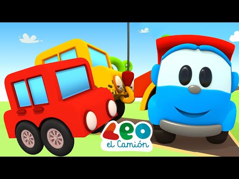 Leo el Camión - Gruas Infantiles y Coches de colores - Aprende los colores con Leo y los carritos