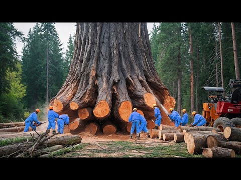 Momentos Extremos de Tala de Árboles con Grandes Motosierras