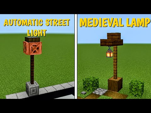 Minecraft Tutorial : 5 Desain Lampu Jalan Yang Bagus & Simple !!!