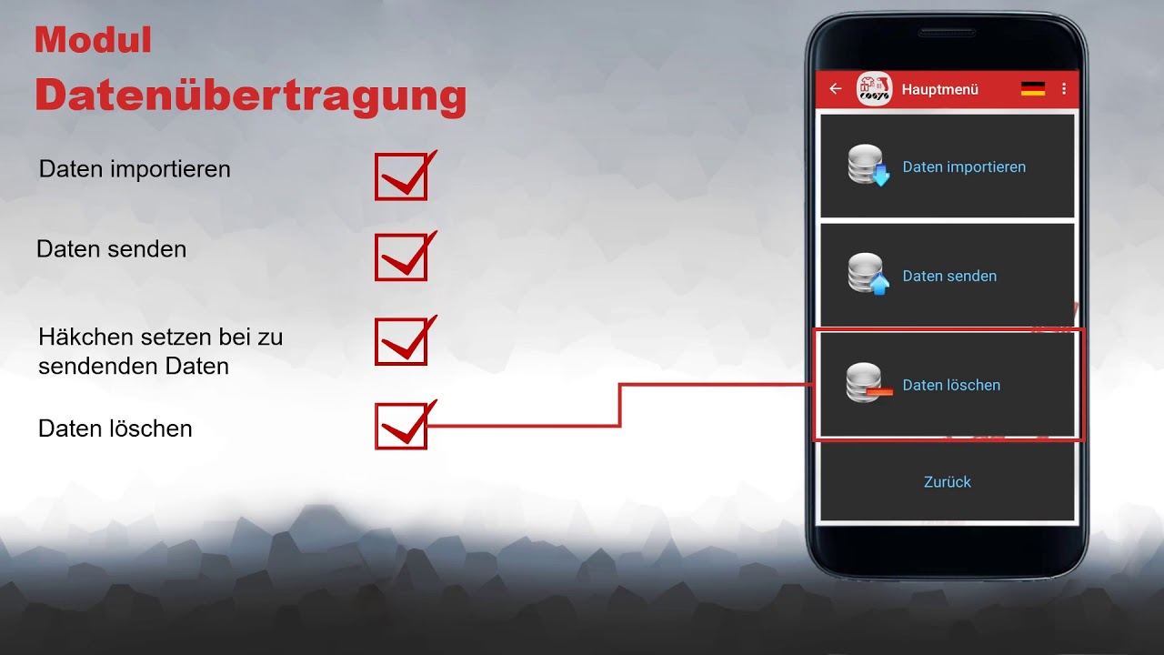 Mobile Datenübertragung | COSYS POS Non Food Demo