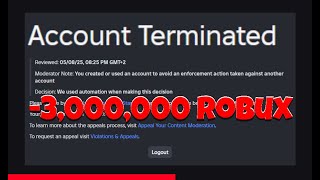GETTING MY $10000 Roblox account Terminated 🚫