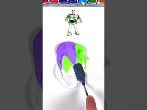 What color do mixed Pixar characters make??? #colormixing #oddlysatisfying