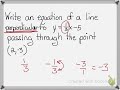 Understanding Perpendicular Lines and Equations