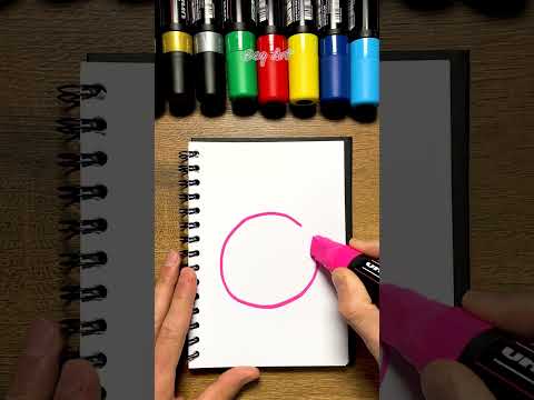 Drawing, But The Pink Marker Is HUGE!! Satisfying #shorts