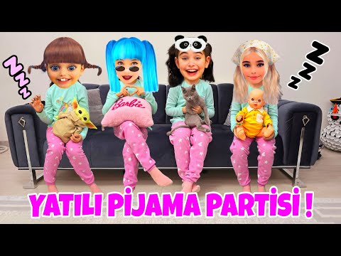 ELİF KOMŞU EKİBİ YATILI MİSAFİR GELDİ !! PİJAMA PARTİSİ!! بابا جاب لي بالون - جنى مقداد | طيور بيبي