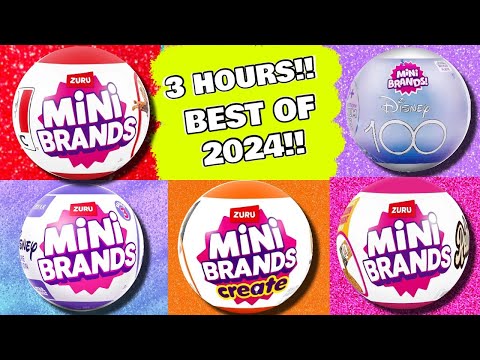 UNBOXING MINI BRANDS 2024 COMPILATION!! OVER 3 HOURS!! BEST OF 2024!!