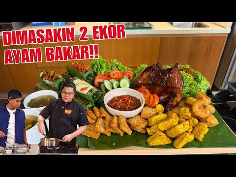 DIMASAKIN AYAM BAKAR 2KG PAKE 3 NASI BAKAR SAMA CHEF PAPAN ATAS !!