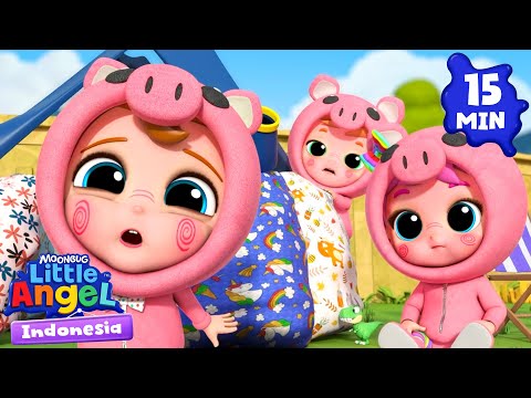 🐷Tiga Babi Kecil Lawan Serigala | Little Angel Bahasa Indonesia | Kartun dan Lagu Anak