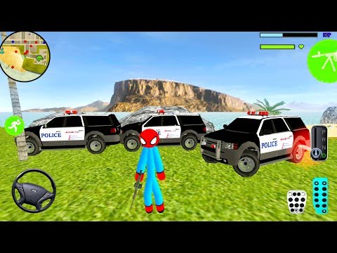 Policeman Detective Stickman Game #3 - Spider Police Officer On Duty - Android Gameplay