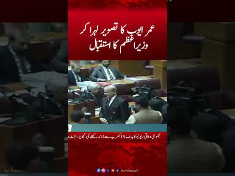 Prime Minister Welcomed By Waving Picture | Hum News #umerayub #shahbazsharif #humnews #budget2025