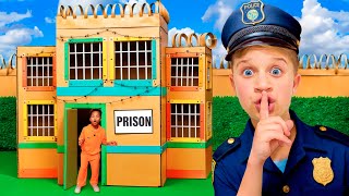 Cardboard Prison Break Challenge with Roma and Friends!