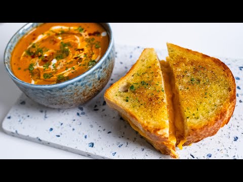 The best way to make grilled cheese & tomato Soup