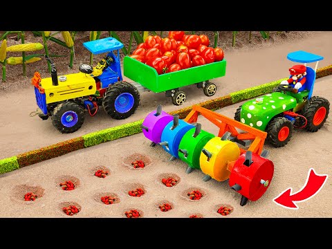 Top diy tractor making mini New Seed Sowing Machine | creative mini Hand Pump Supply Water for Farm