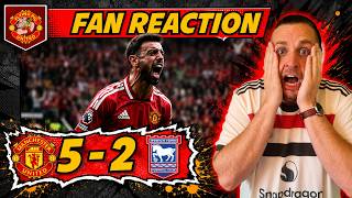 Sensational Bruno Fernandes! Manchester United 5-2 Ipswich Town Fan Reaction