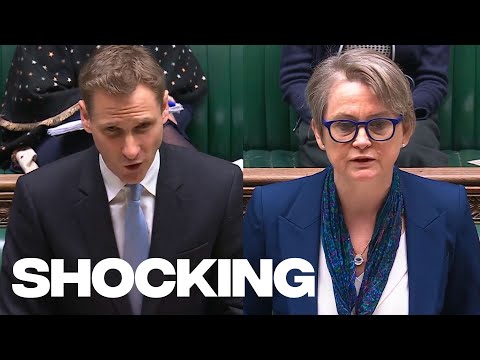 Yvette Cooper laughs at Tory MP’s claims in House of Commons