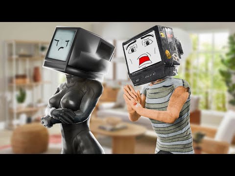 Tv man vs Tv Woman?? - skibidi fun animation