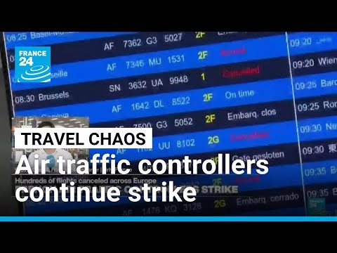 YouTube video thumbnail: Travel Chaos Worsens as French air Traffic Controllers Continue Strike 