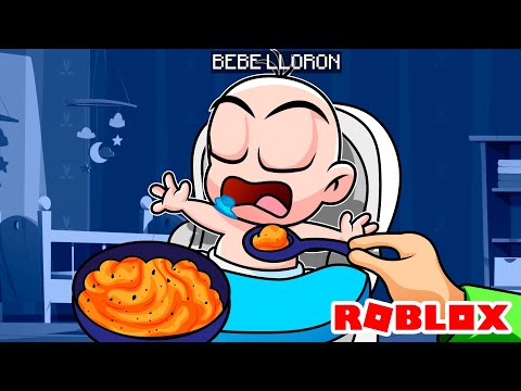ME CONVERTI EN UN BEBE LLORON😭BEBE NOOB Daycare en Roblox