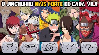 O JINCHUURIKI MAIS PODEROSO DE CADA VILA EM NARUTO
