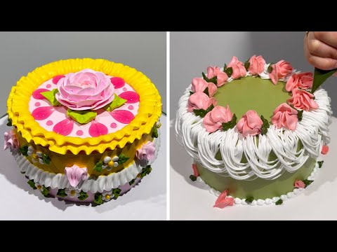 Sweet Birthday Cake Decorating to Sell to Everyone ❤️ How To Make Cake Decorating for Beginners